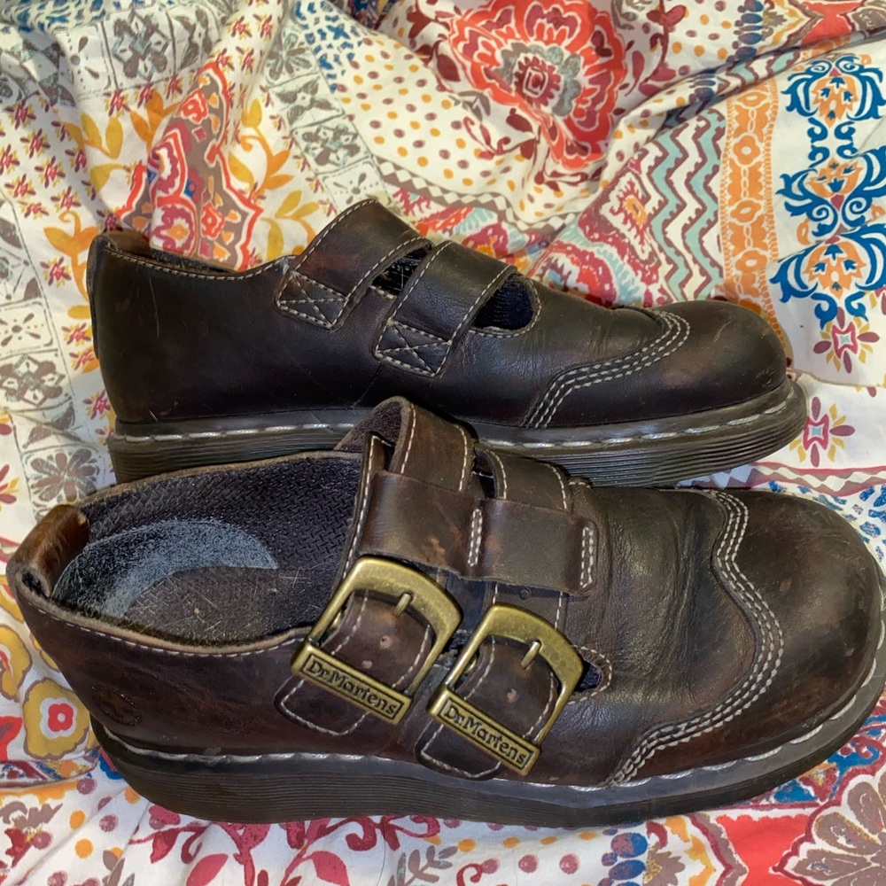 Doc martens distressed leather Mary Janes